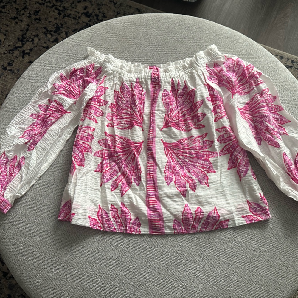 Lilly Pulitzer Kalinda Off-Shoulder Top - size m - Picture 2 of 4